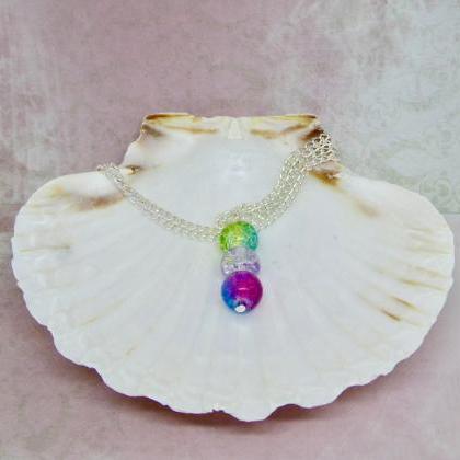 Multicoloured Glass Bead Necklace