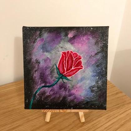 Disney Beauty And The Beast Rose Painting