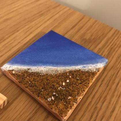 Mini Sandy Beach Painting With Easel