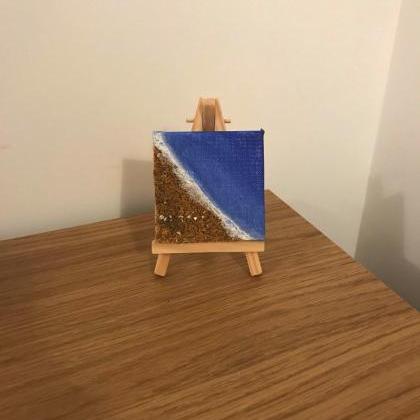 Mini Sandy Beach Painting With Easel