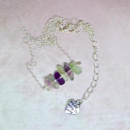 fluorite multicoloured necklace cho..