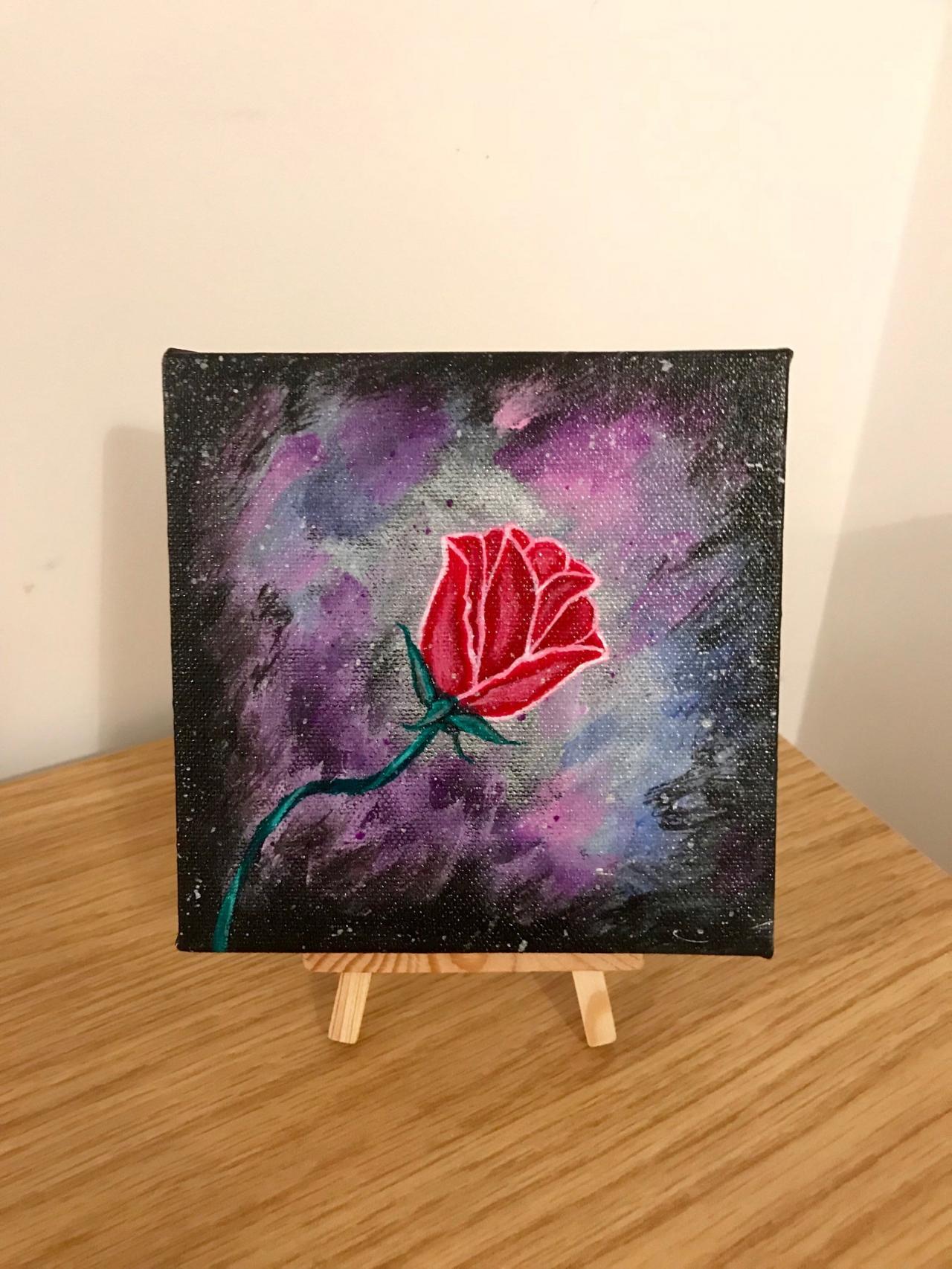 Disney Beauty And The Beast Rose Painting