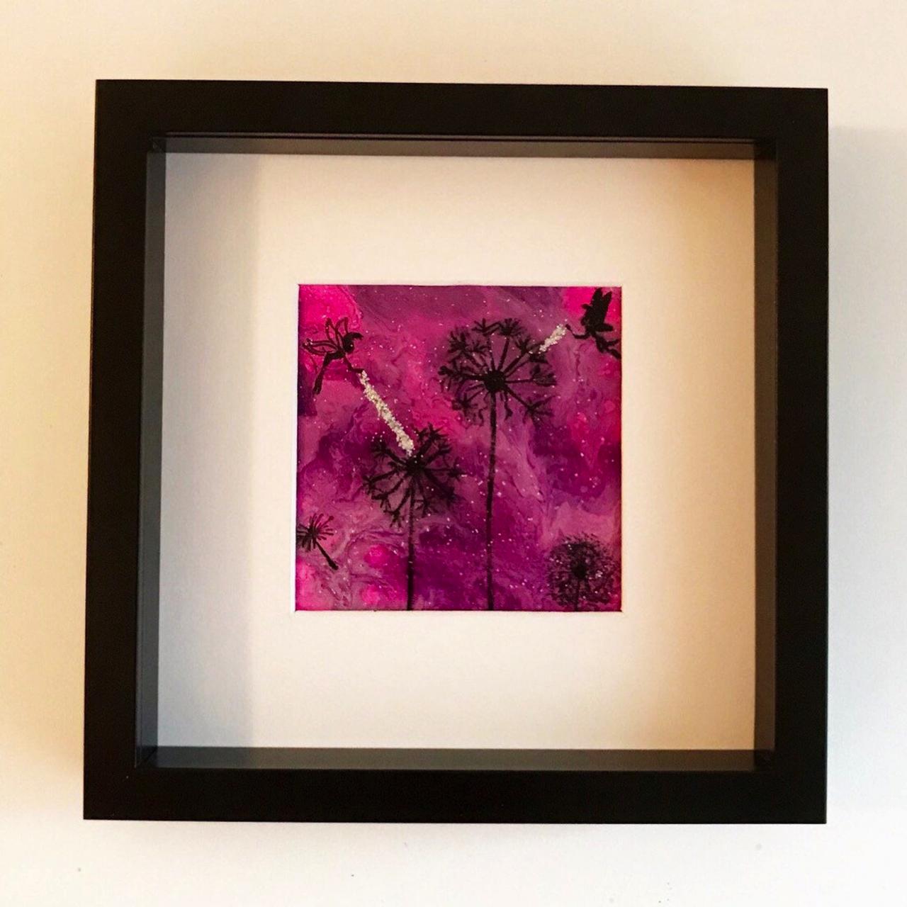 Pink Fairy Painting In A Box Frame