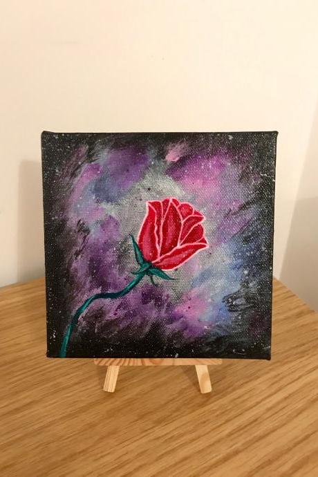 Disney Beauty And The Beast Rose Painting