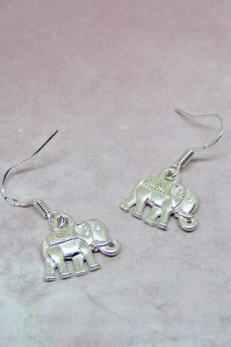 elephant drop earrings